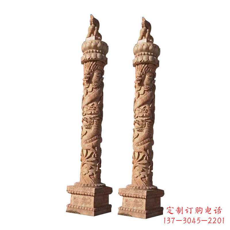 佛山华表盘龙柱石雕