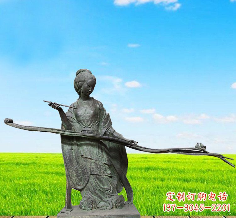 佛山优雅迷人的古代美女铜雕