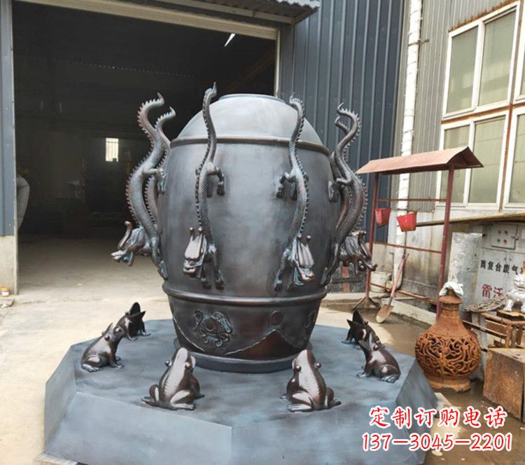 佛山浑天仪玻璃钢仿铜雕塑,活跃校园景观