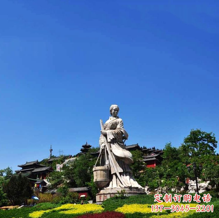佛山美女雕塑,用精美石料表现传统美