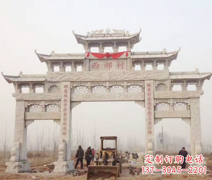 佛山高品质三门牌坊石雕
