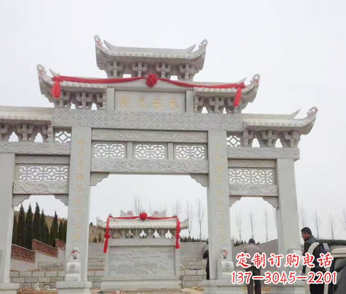 佛山中领雕塑专业定制牌坊石雕