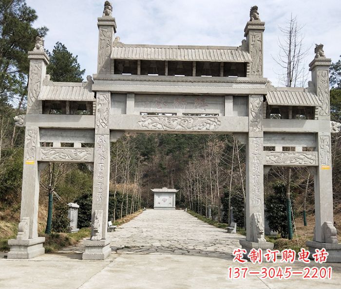 佛山中领雕塑定制牌坊石雕
