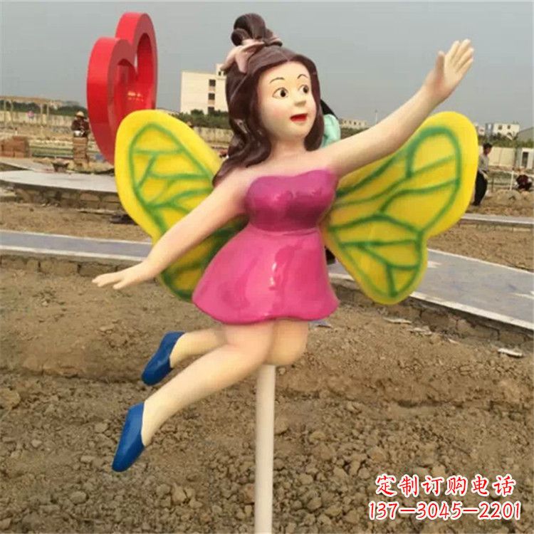 佛山领雕塑：精美的蝴蝶仙子公园景观雕塑