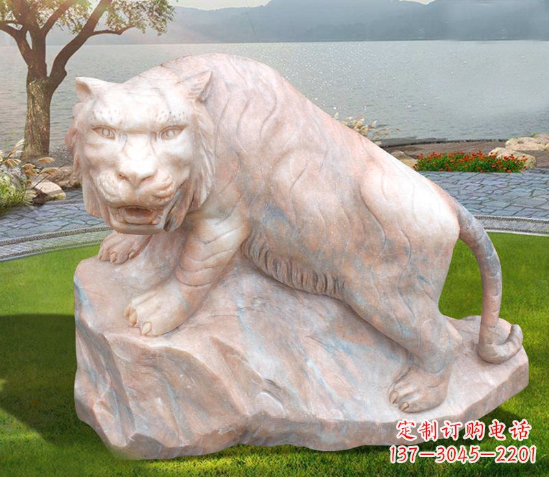 佛山金灿灿的老虎石雕公园动物摆件