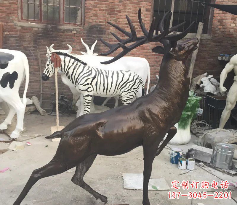 佛山羚羊公园动物铜雕,欣赏自然之美