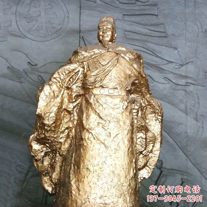 佛山鎏金明太祖雕像,精美历史纪念品