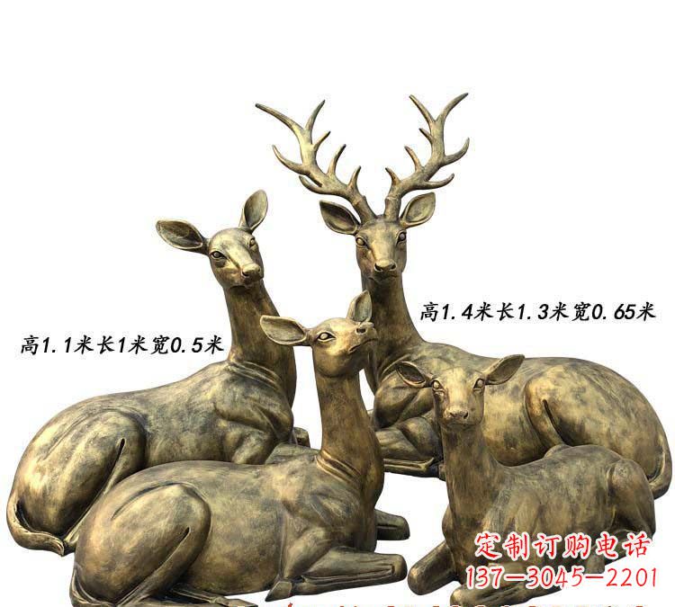 佛山精致鹿群铜雕,雕刻出无可比拟的优雅