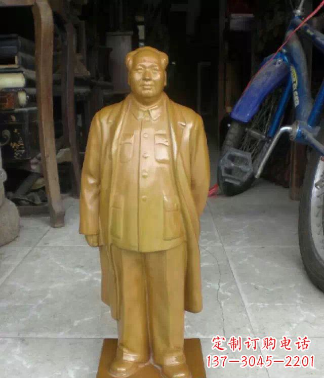 佛山毛主席玻璃钢仿铜人物雕塑_1 (2)