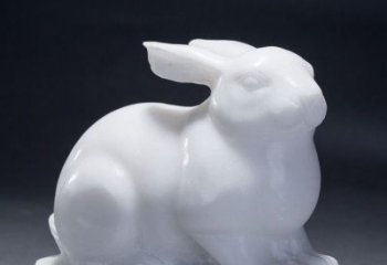 佛山精致汉白玉兔子雕塑