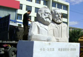 佛山汉白玉马克思与恩格斯雕塑--让爱情延续
