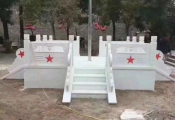 佛山高贵典雅的汉白玉升旗台石雕