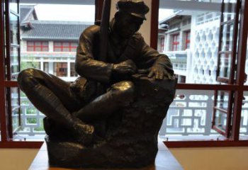 佛山铜雕红军战士纪念雕塑，烈士镌刻永恒记忆