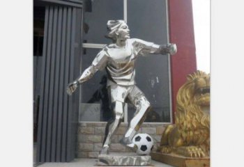 佛山精美的不锈钢足球人物雕塑