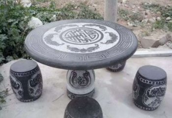 佛山艺术化的室外石桌凳雕塑