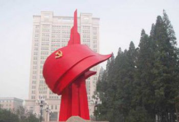 佛山不锈钢抽象党旗雕塑，象征着祖国力量