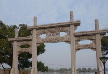 佛山景区三门古典牌坊石雕