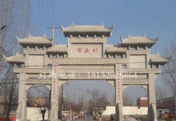 佛山景区三门七楼石雕牌坊——精美绝伦的牌坊雕塑