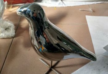 佛山精致现代镜面不锈钢鸽子雕塑