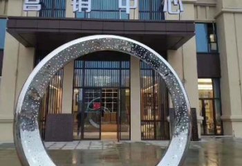 佛山镜面圆环不锈钢雕塑
