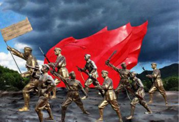 佛山纪念伟大革命先烈的红军雕塑