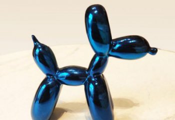 佛山蓝色气球狗雕塑摆件，可定制大小