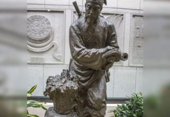 佛山中领雕塑自主研发了高雅李时珍铜雕，它以历…