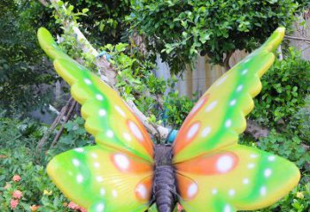佛山中领雕塑蝴蝶情缘彩绘雕塑，由专业艺术家制…