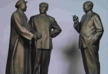 佛山标题:伟人朱德毛主席铜雕——传承毛主席精神