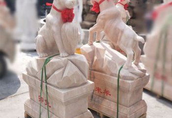 佛山卯兔·晚霞红12生肖石雕兔雕塑