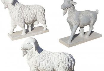 佛山绵羊石雕公园动物雕塑-精致耐用的绵羊雕塑