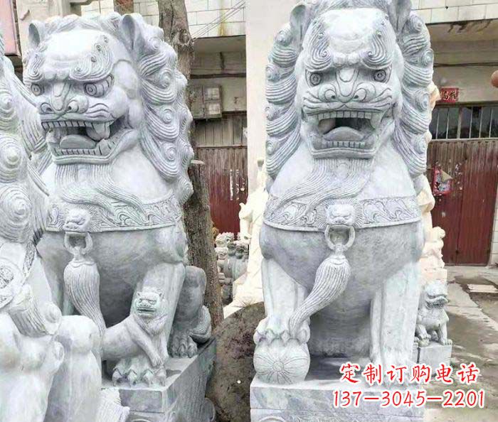 佛山象征力量的大理石狮子石雕
