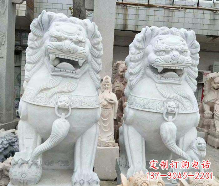 佛山精美大理石狮子雕塑