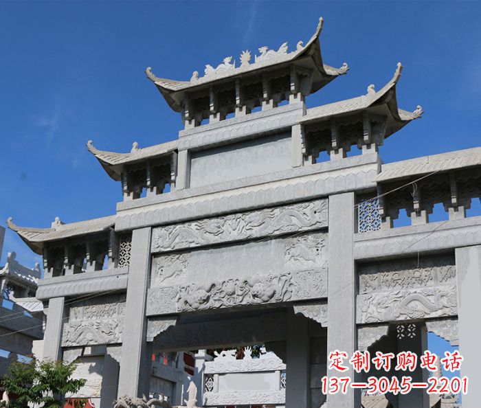 佛山定制牌坊石雕,纪念无价的美好记忆