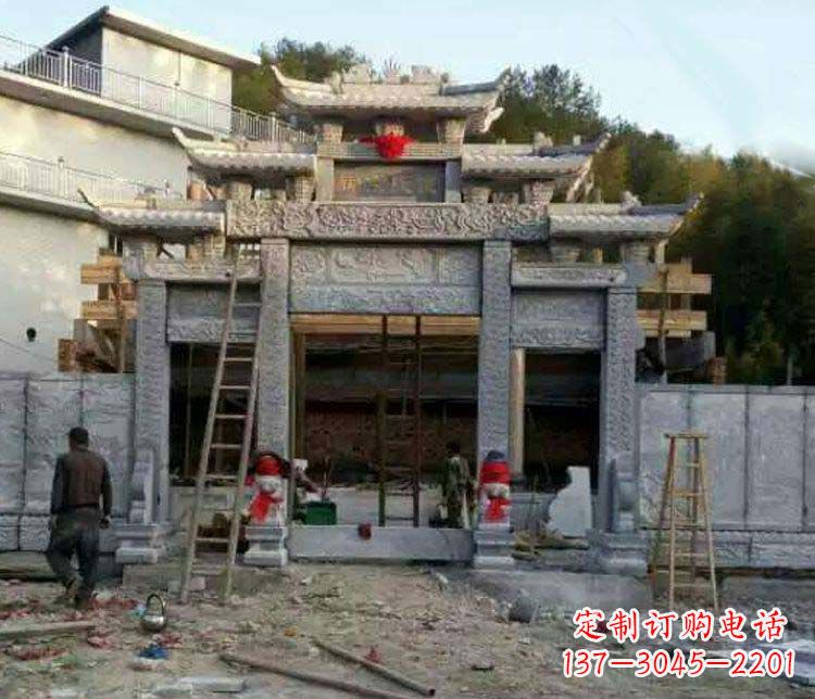 佛山三门仿古石雕牌坊打造质感升级的精致建筑
