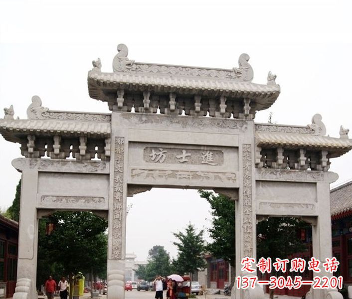 佛山艺术匠心打造的石雕牌坊