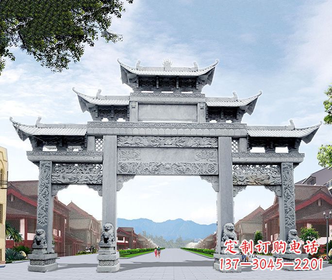 佛山高品质牌坊石雕,为您量身定制
