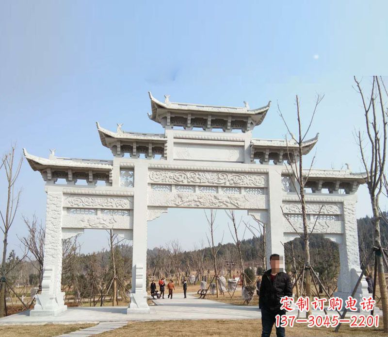 佛山中领雕塑-牌坊石雕精美无比