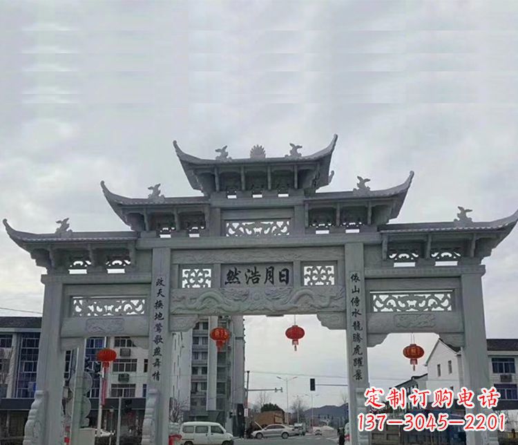 佛山三门五楼石牌坊:精美石雕艺术