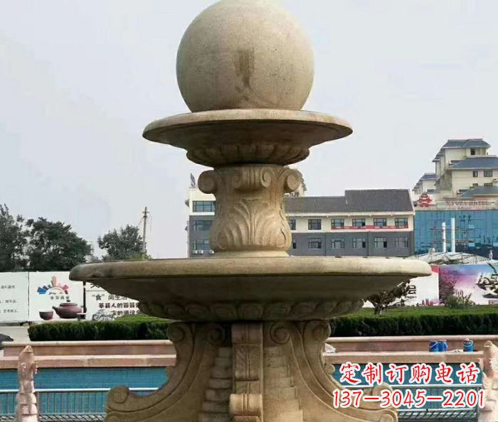 佛山引领时尚的砂岩大型喷泉雕塑