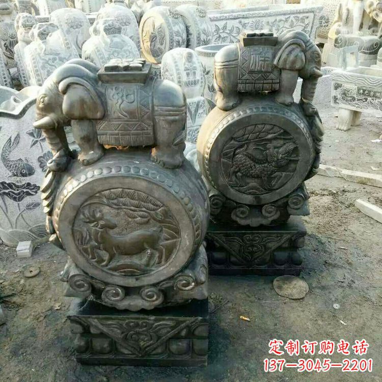 佛山高品质石雕门墩石雕雕塑,打造优雅大气的家居空间