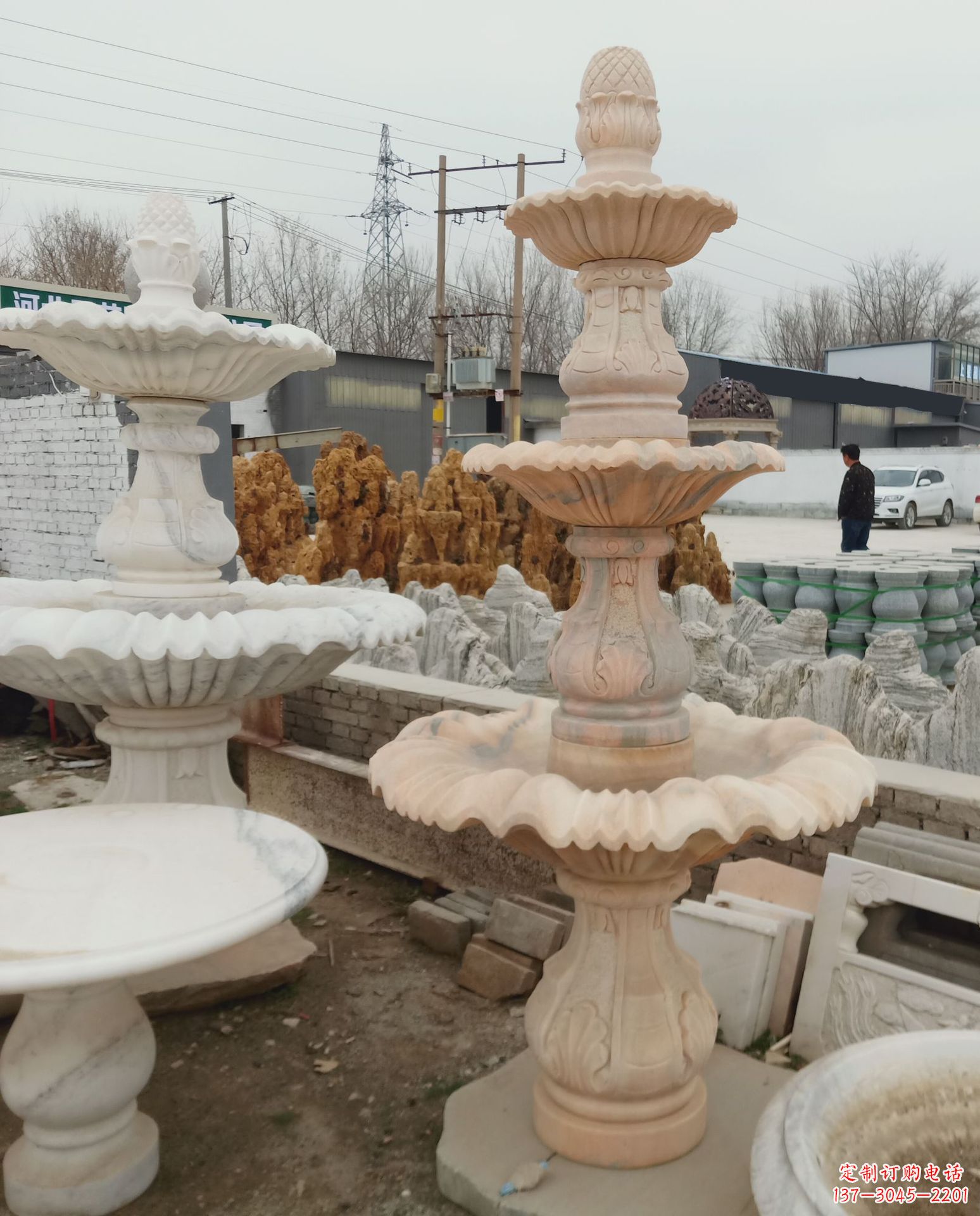 佛山精美石雕喷泉风水球,为家居增添灵气