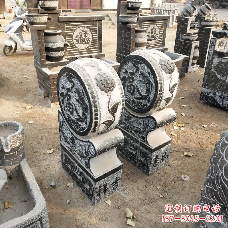 佛山石雕青石门墩雕塑