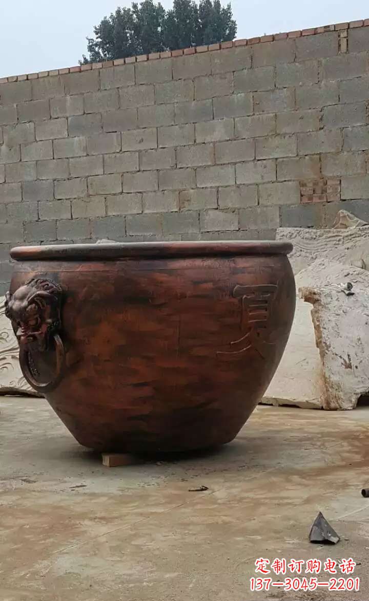 佛山水缸铜雕
