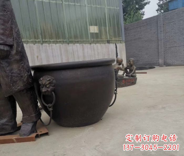 佛山水缸铜雕塑 (2)