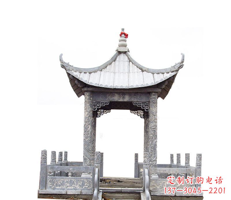 佛山四角仿古石凉亭石雕