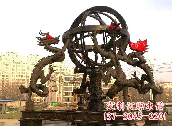 佛山四龙戏珠城市景观铜雕