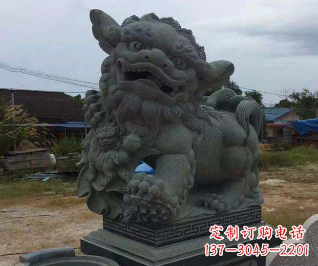 佛山寺庙景观南方狮子石雕