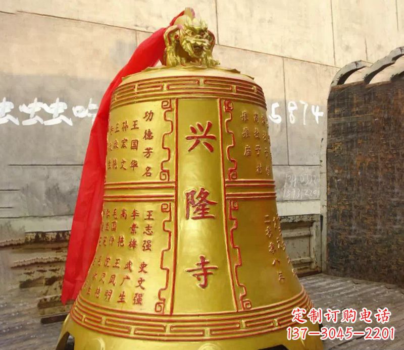佛山寺庙景观铜钟雕塑