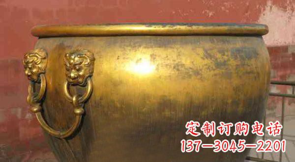 佛山寺庙水缸铜雕 (2)